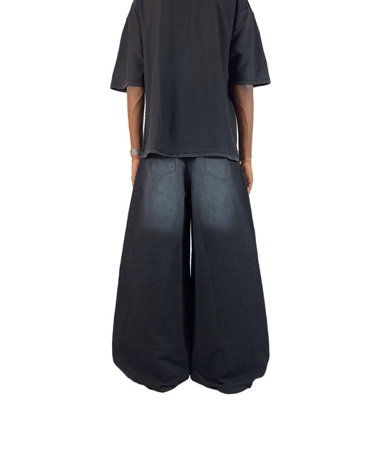 Inkstorm – Wide-Leg Faded Black Denim