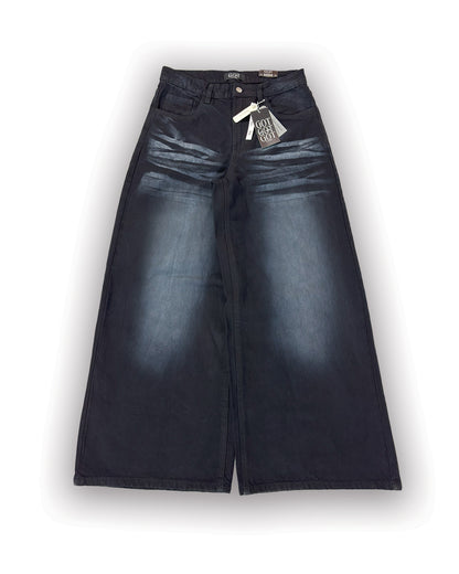 Inkstorm – Wide-Leg Faded Black Denim