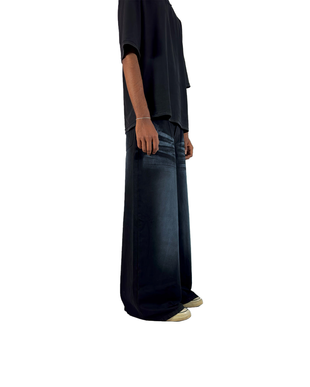 Inkstorm – Wide-Leg Faded Black Denim