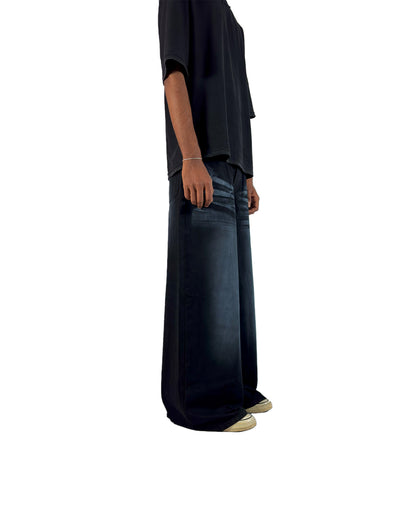 Inkstorm – Wide-Leg Faded Black Denim