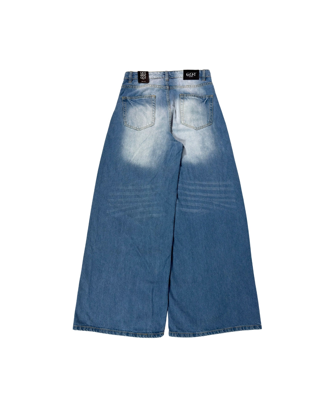 Cloud Fade – Super Wide-Leg Washed Denim