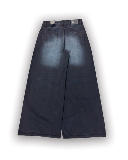 Inkstorm – Wide-Leg Faded Black Denim